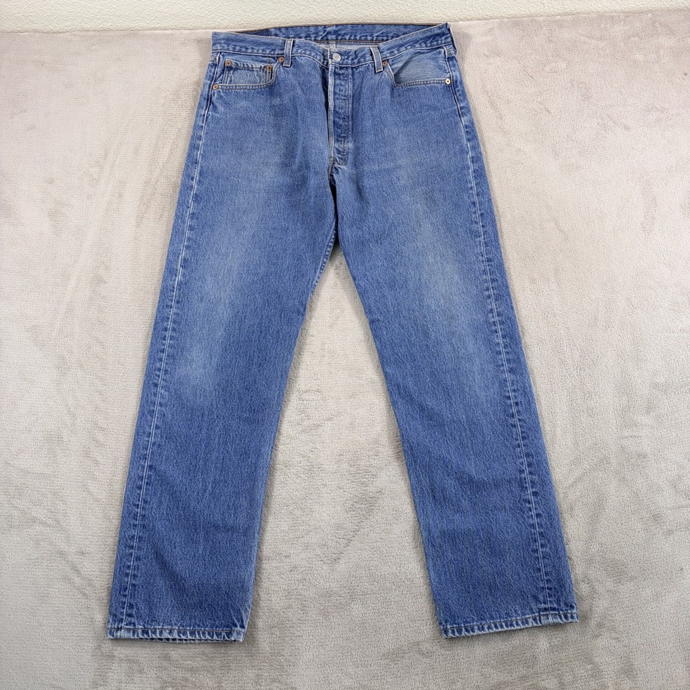 Vintage Levis 501xx Jeans Men 38x34 (Fits 34x31) Blue Was Made in USA 90s